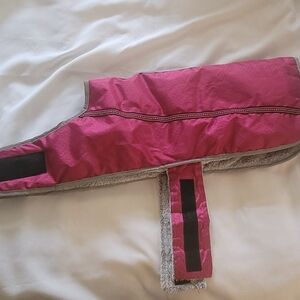 Dog Pink Warm and Cozy Jacket with Velcro for Adjusting to Size, XL